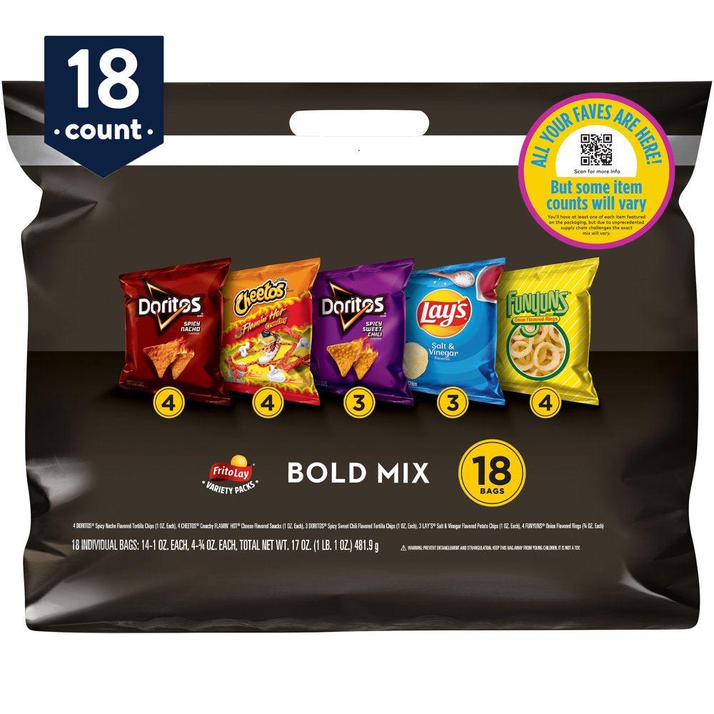 Bold Mix Snacks Variety Pack, 18 Count (Assortment May Vary)