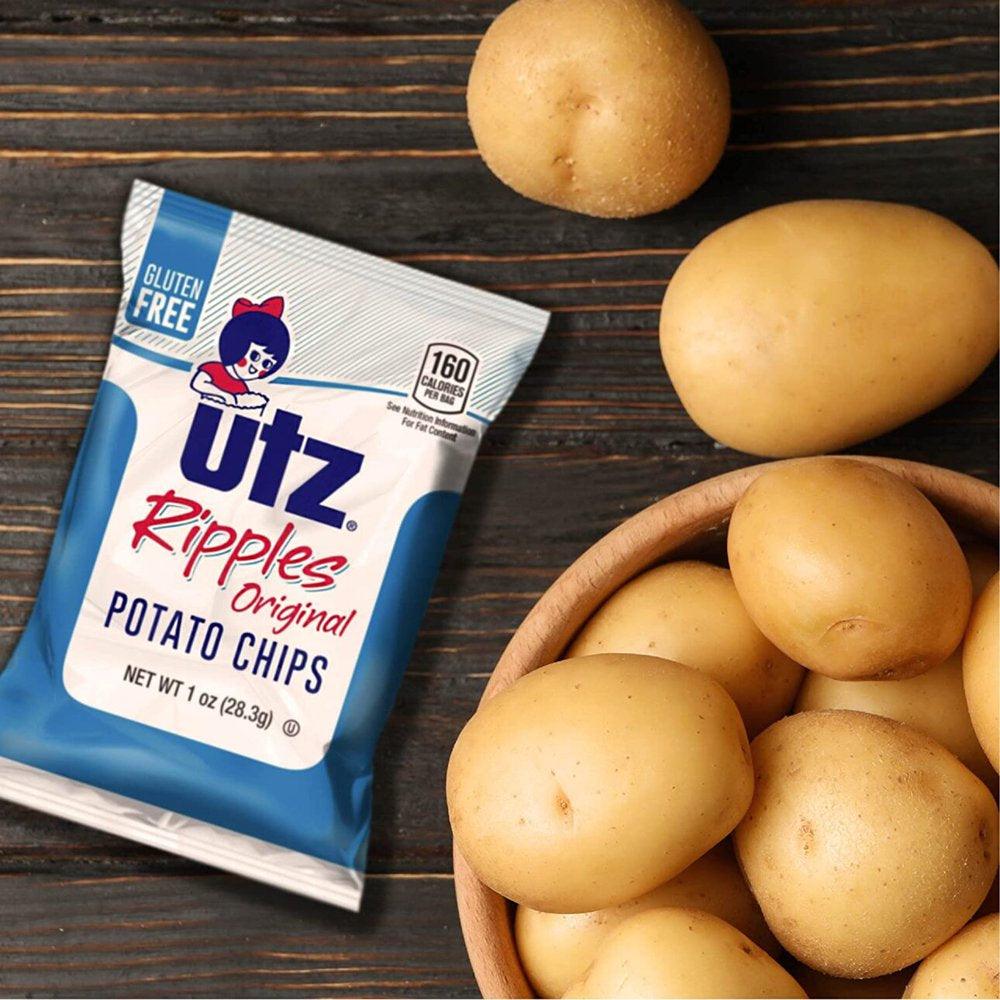 60 Ct Vending Services Box 1 Oz Utz Ripples Original Potato Chips