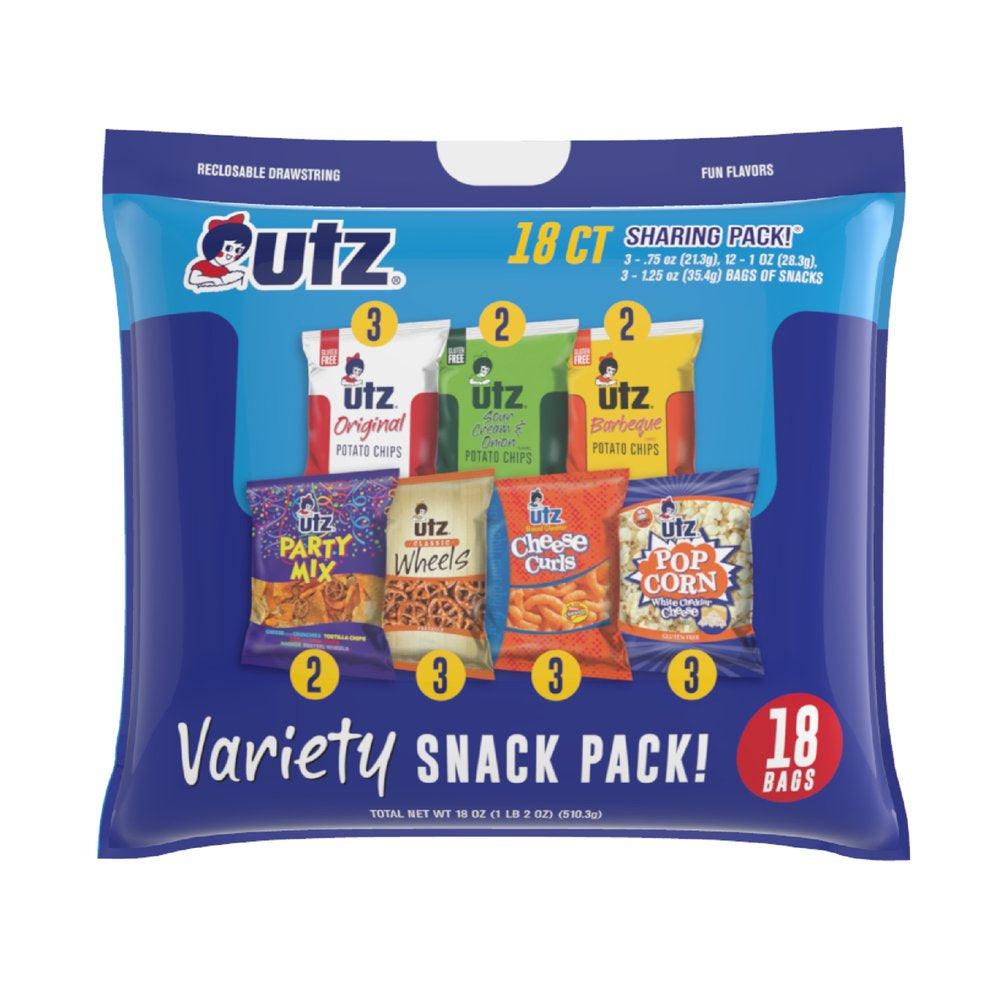 18 Ct Utz Variety Snack Pack