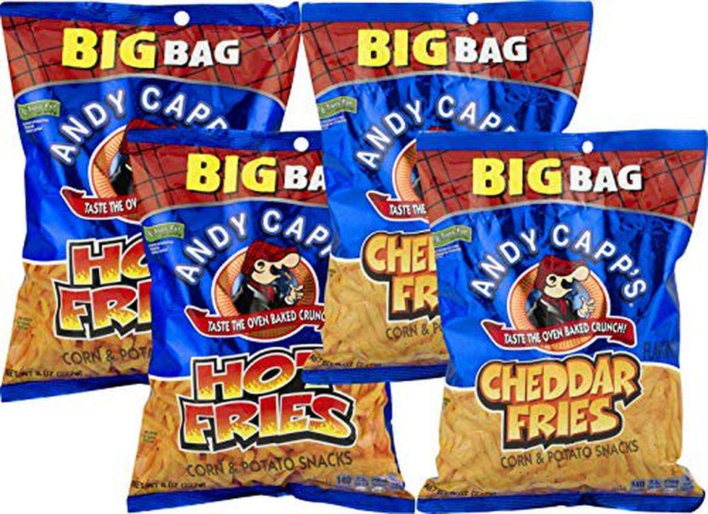 Andy Capps Fries 8 Oz. Big Bag: Cheddar &amp; Hot Variety 4-Pack