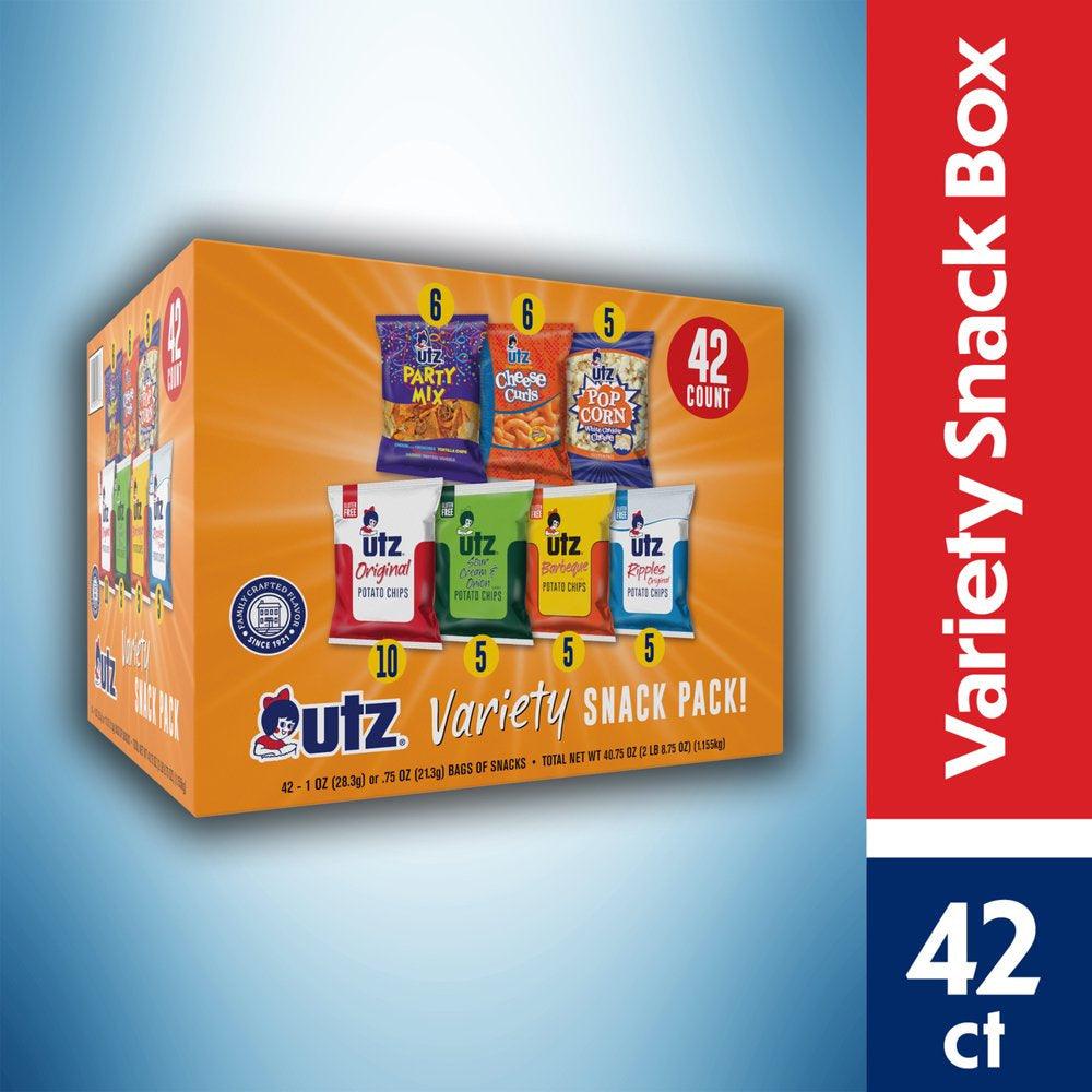 42 Ct Utz Variety Snack Pack Box