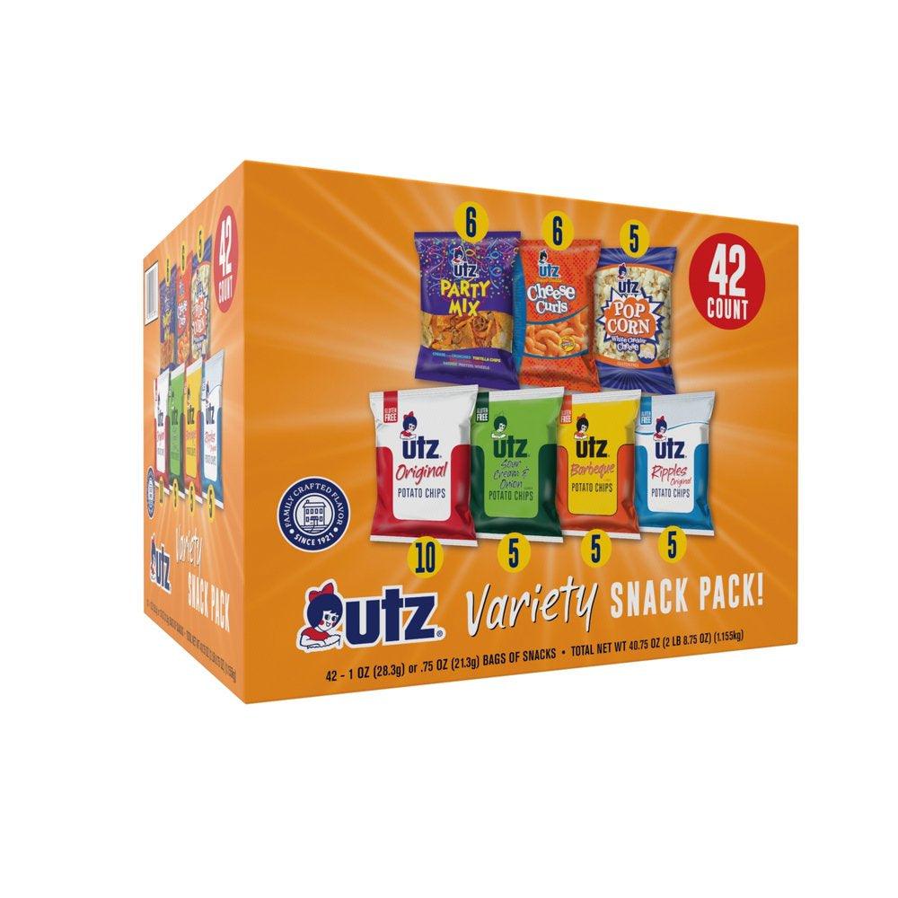 42 Ct Utz Variety Snack Pack Box