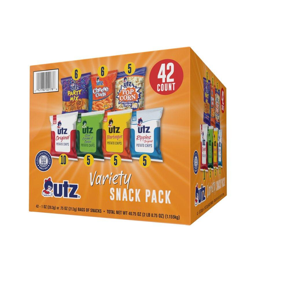 42 Ct Utz Variety Snack Pack Box