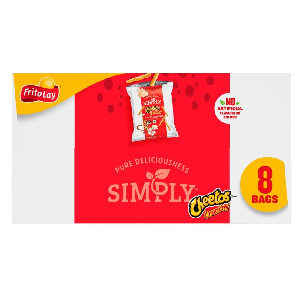 Cheetos Simply Crunchy White Cheddar, 1 Oz, 8 Count