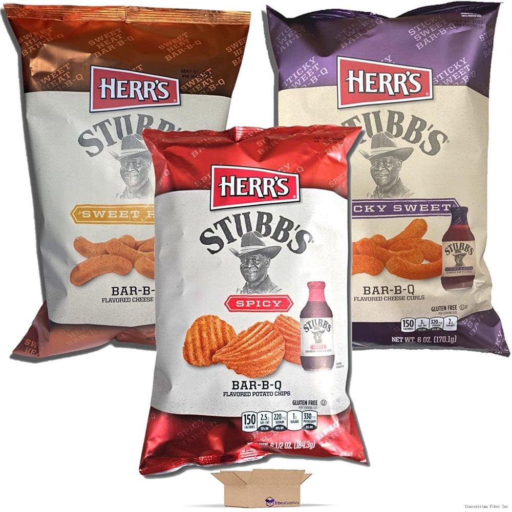 Cheese Curls &amp; Chip Variety Pack | 3 Unique Flavors: Sticky Sweet, Sweet Heat, and Spicy BBQ Chips