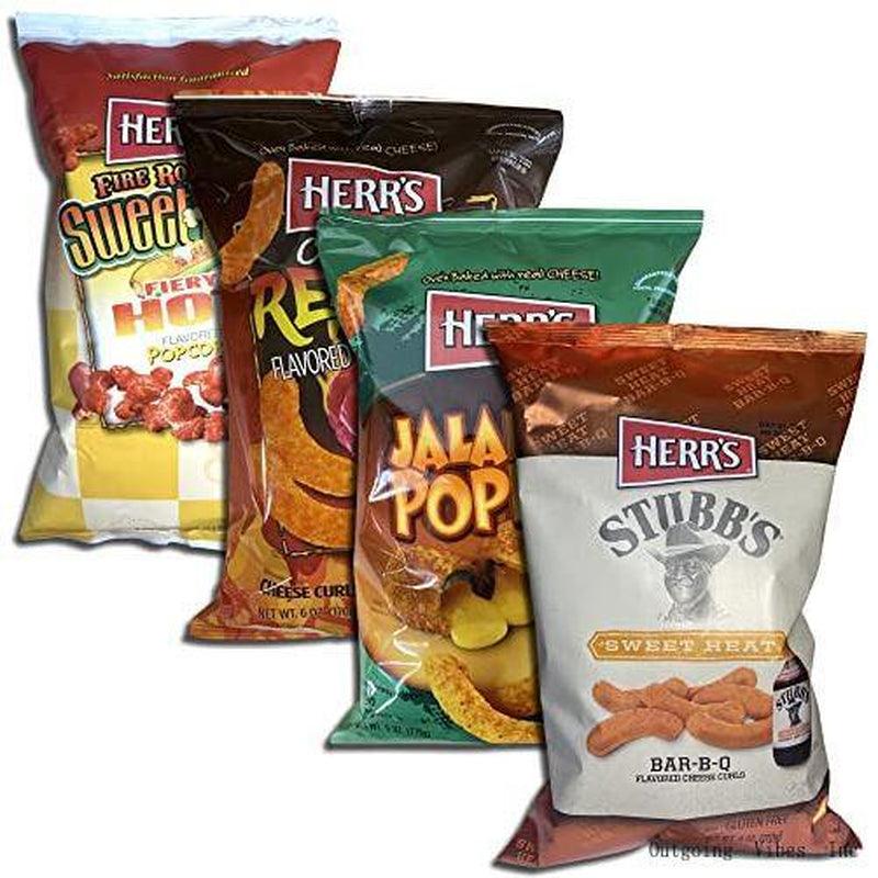 Cheese Curls Variety Pack | 4 Unique Flavors: Reaper / Fiery Hot Sweet Corn / Jalapeno Poppers / Sweet Heat BBQ