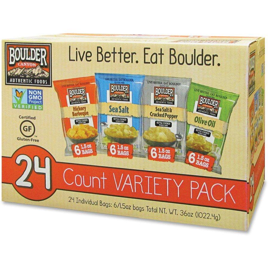 Boulder Canyon Inventure Variety Pack - Non-Gmo, Gluten-Free - Bag - 1.50 Oz - 24 / Carton | Bundle of 2 Cartons