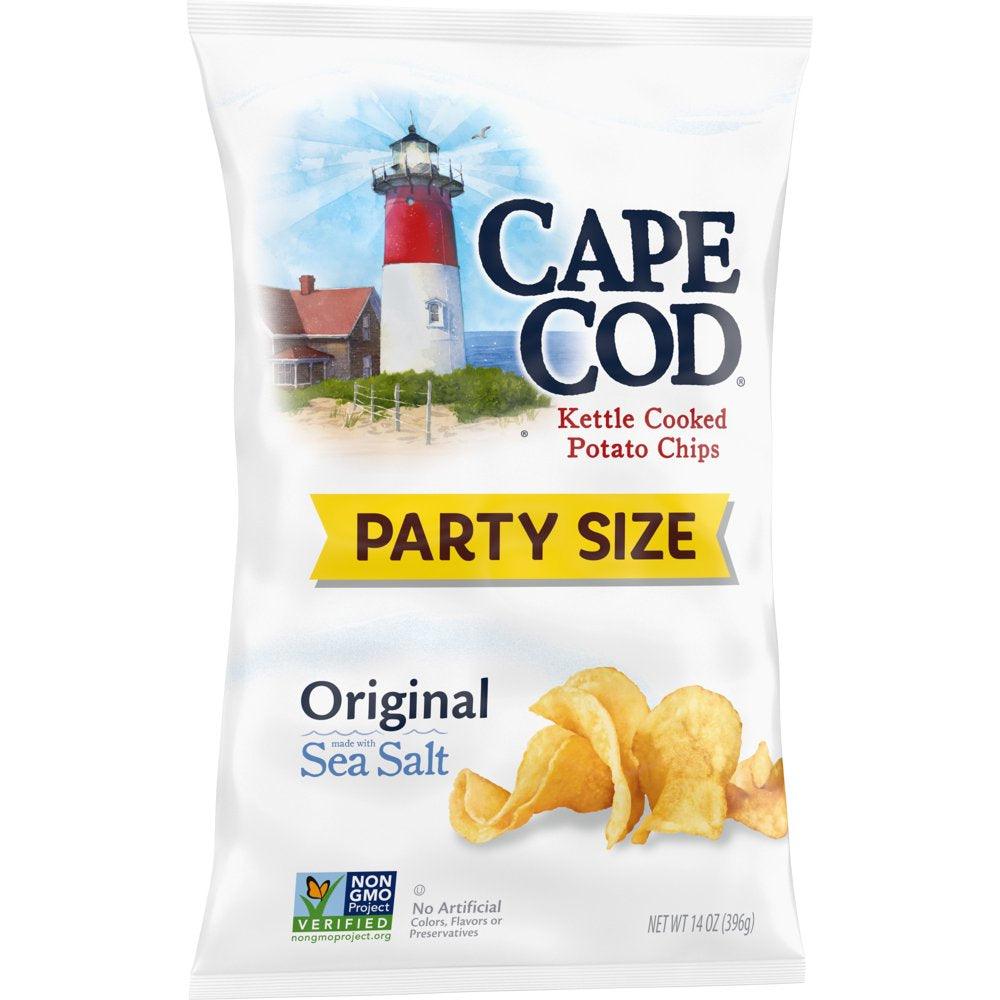 Cape Cod Potato Chips, Original Kettle Chips, 14 Oz Party Size