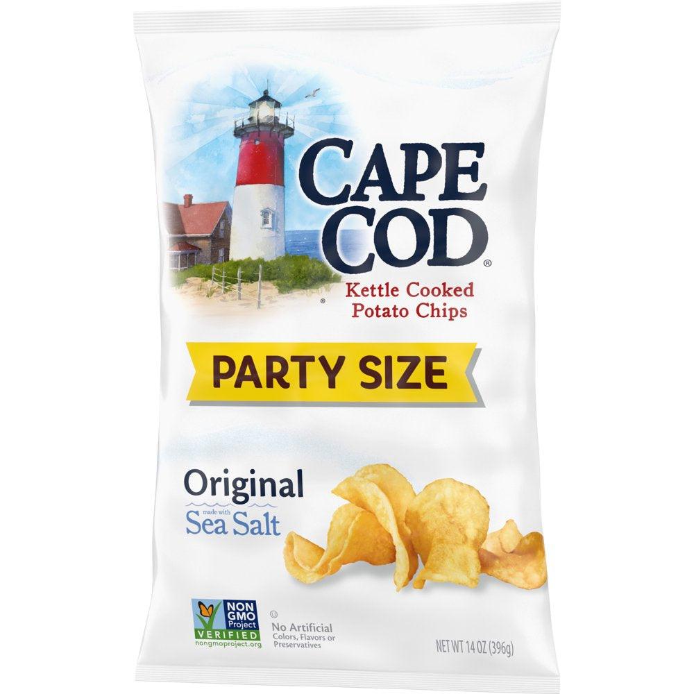 Cape Cod Potato Chips, Original Kettle Chips, 14 Oz Party Size