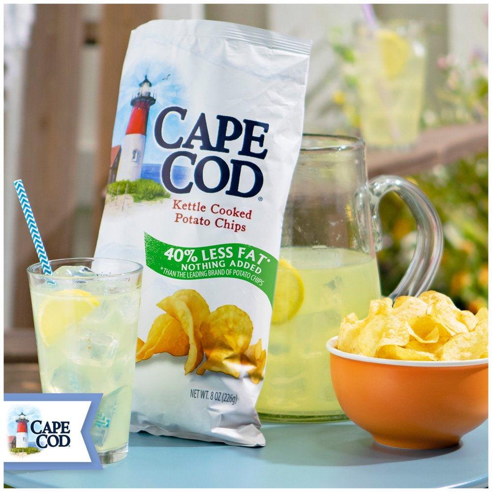 Cape Cod Potato Chips, Less Fat Original Kettle Chips, 8 Oz