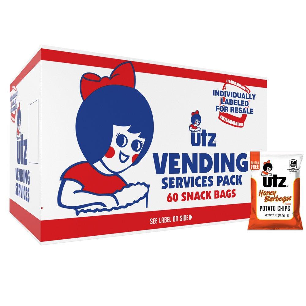 60 Ct Vending Services Box 1 Oz Utz Honey Barbeque Potato Chips