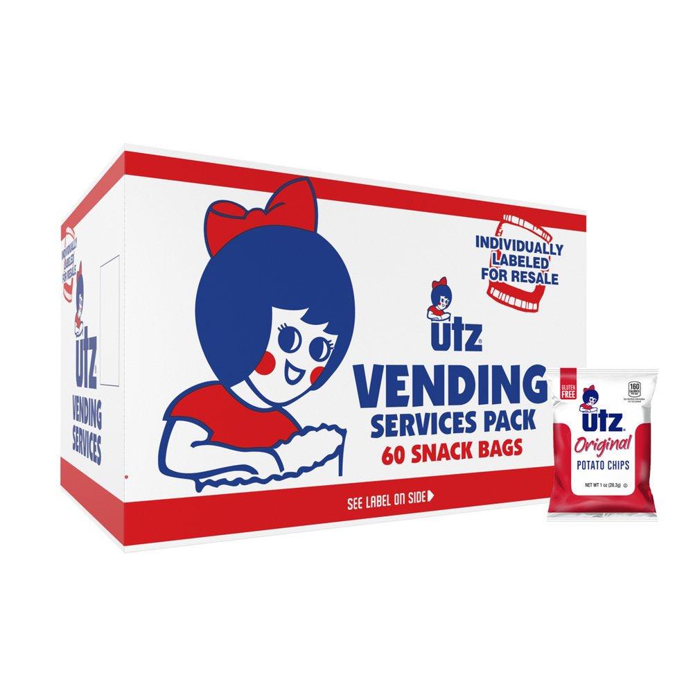 60 Ct Vending Services Box 1 Oz Utz Original Potato Chips