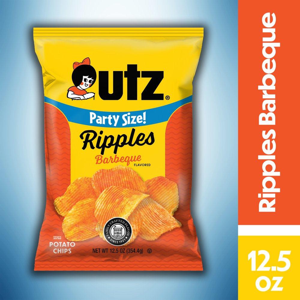 12.5 Oz Utz Ripples Barbeque Potato Chips