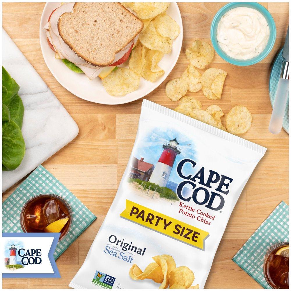 Cape Cod Potato Chips, Less Fat Original Kettle Cooked Chips, 24 Oz