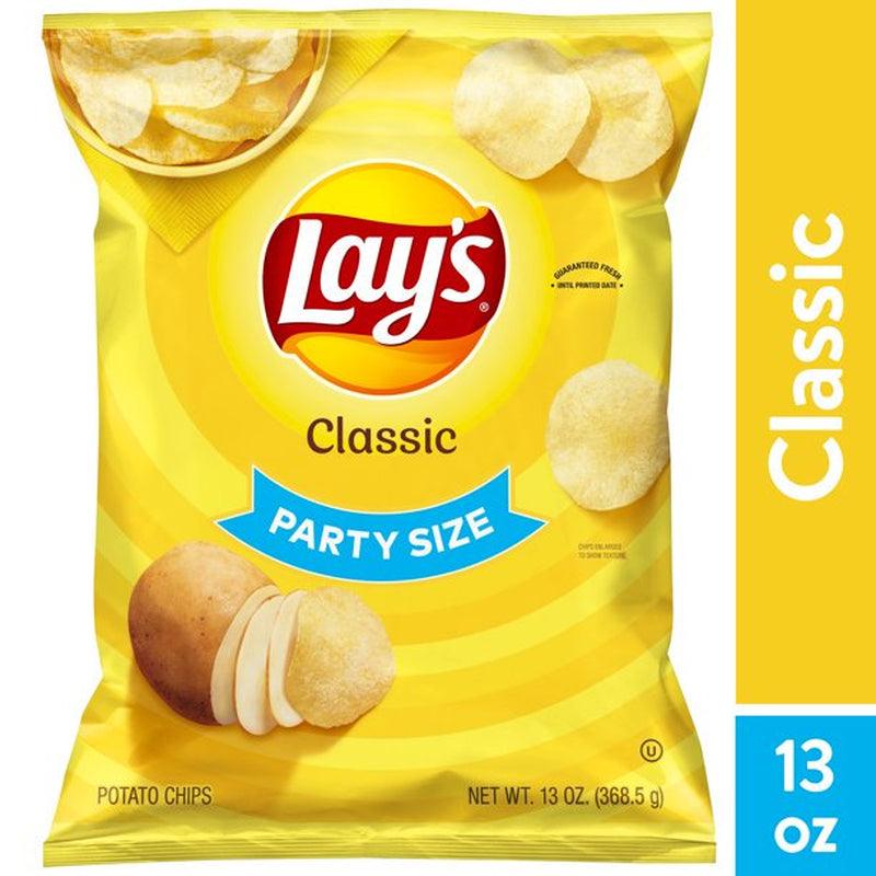 Classic Potato Chips, Party Size, 13 Oz Bag - 2 Pack