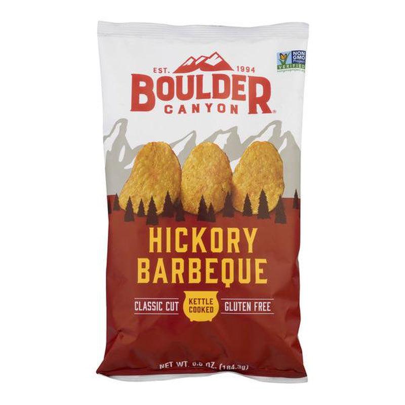 Barbeque Authentic Foods Hickory Kettle Cooked Potato Chips, 6.5 Oz, (Pack of 12)