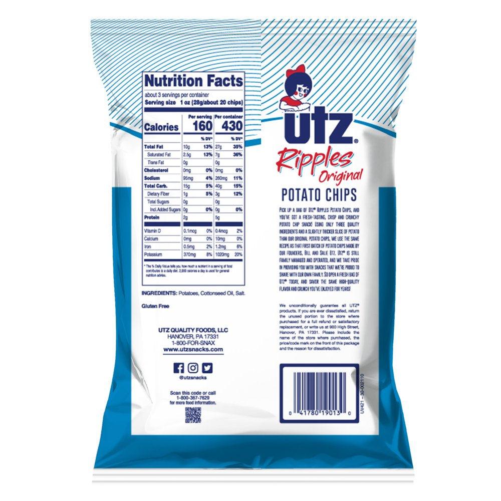 2.75 Oz Utz Ripples Original Potato Chips