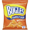 Bugles Crispy Corn Snacks, Nacho Cheese, Family Size Snack Bag, 14.5 Oz