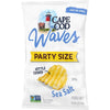 Cape Cod Potato Chips, Wavy Cut Sea Salt Kettle Chips, 13 Oz Party Size