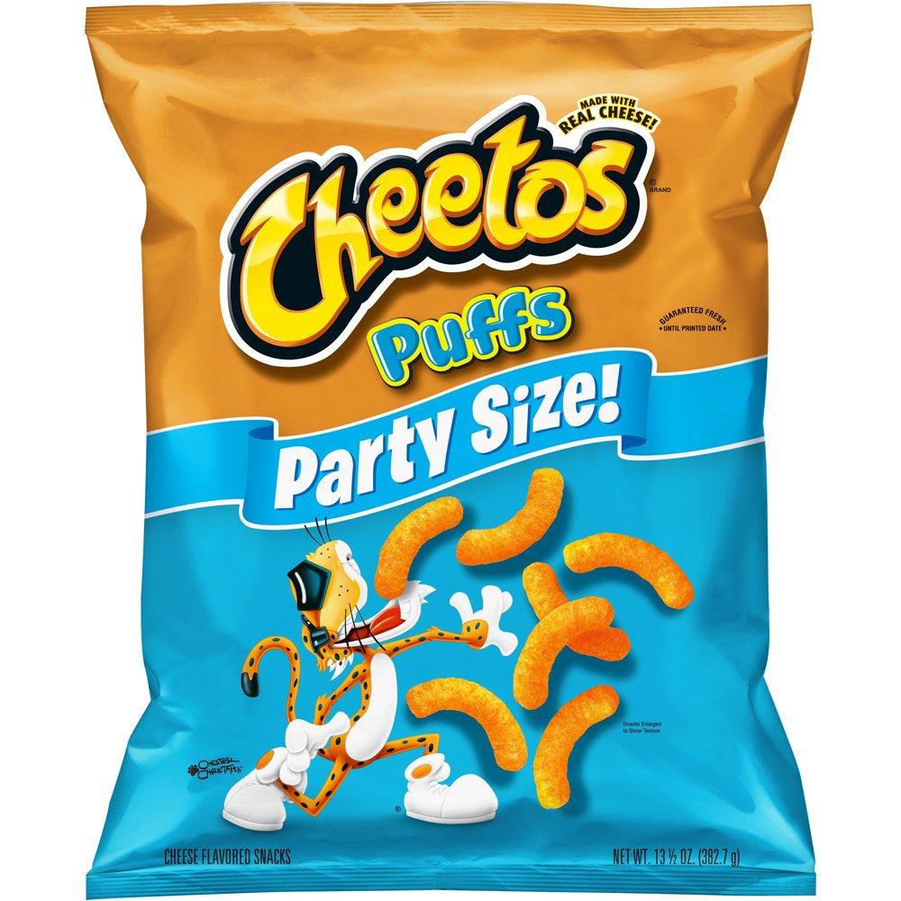 Cheetos Puffs Cheese Flavored Snack Chips, Party Size, 13.5 Oz Bag