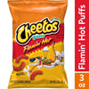 Cheetos Puffs Cheese Flavored Snacks Flamin&#039; Hot Flavored 3 Oz