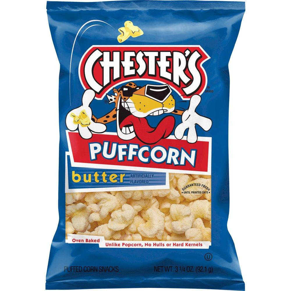 Chester&#039;S Puffcorn Butter, 3.25Oz