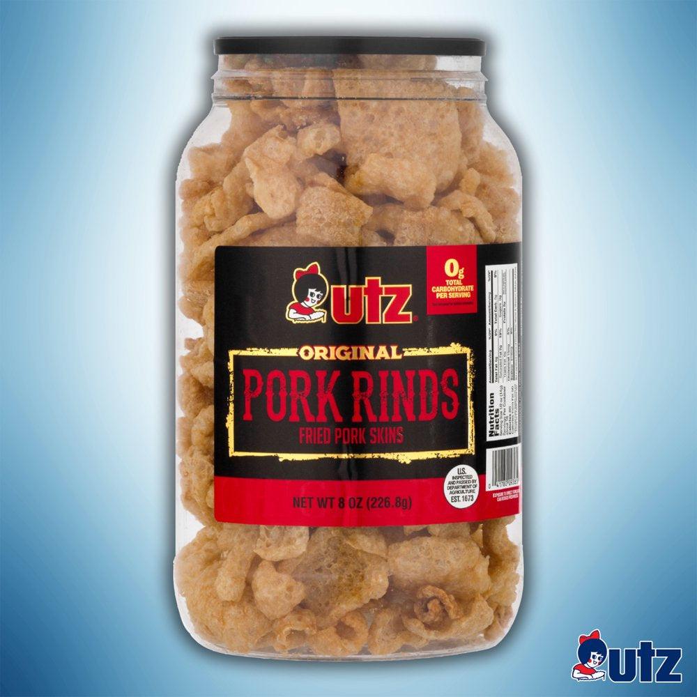 8 Oz Utz Original Pork Rinds Barrel