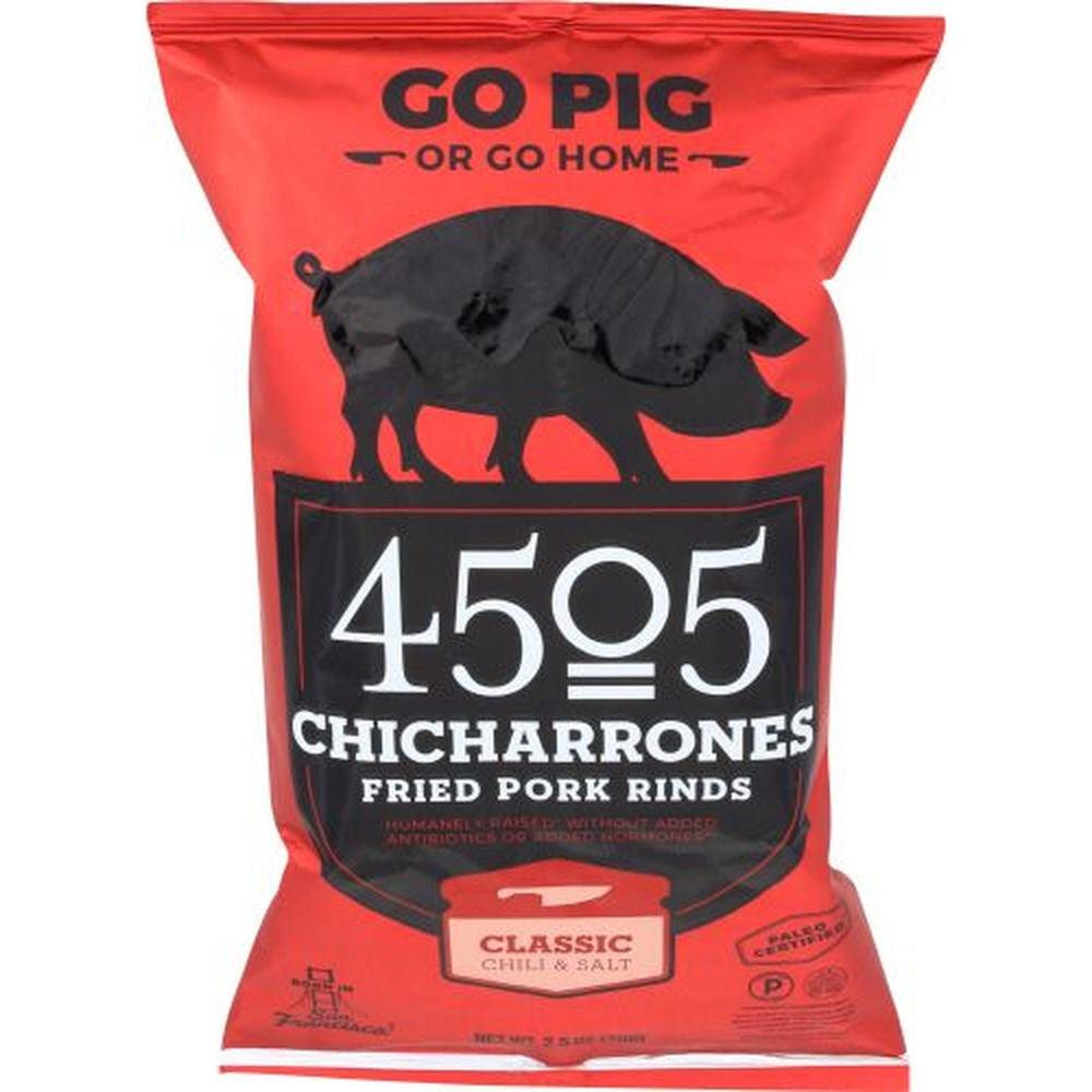 Classic Chile and Salt Chicharrones, 2.5 Ounce Bag -- 12 per Case.