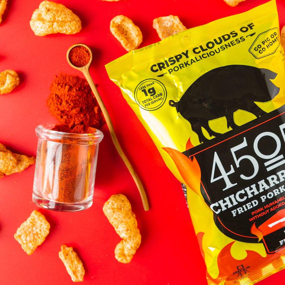 En Fuego Chicharrones, Fried Pork Rinds, Keto Certified, Family Size Bag, 14 Servings, 7 Ounce