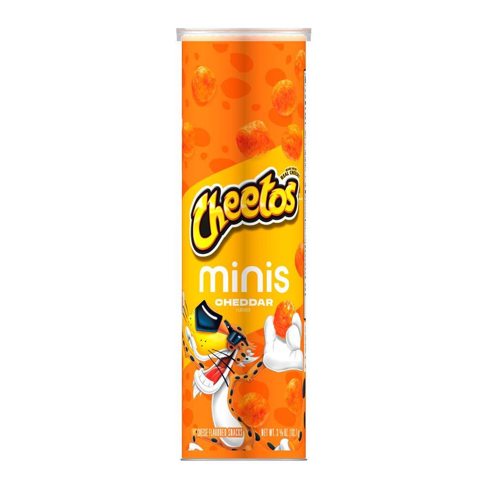 Cheetos Minis Cheddar Flavored Snack Chips Canister, 3.625 Oz