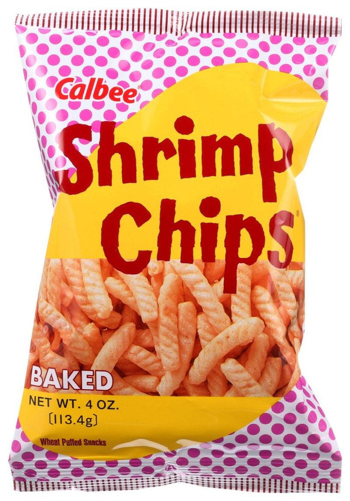 Baked Shrimp Chips Original Wheat Puffed Snacks, 4 Oz, 12 Pack