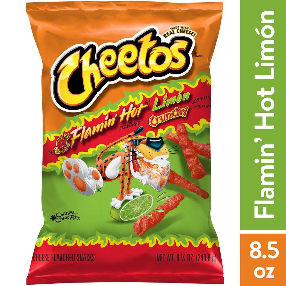 Cheetos Crunchy Flamin Hot Limon Cheese Snacks, 8.5 Oz