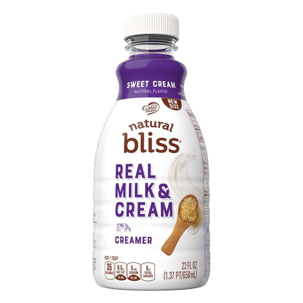 Coffee Mate Natural Bliss Sweet Cream Flavored Coffee Creamer, 22 Fl Oz