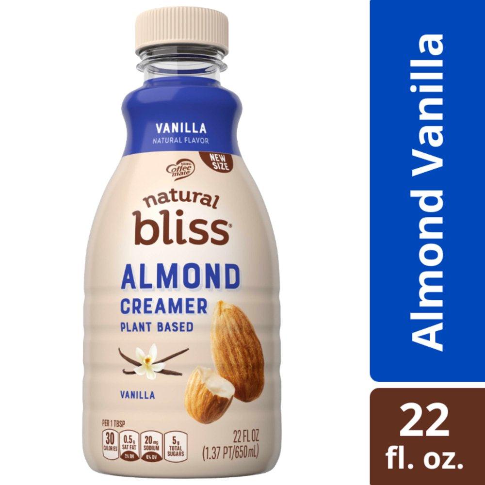 Coffee Mate Natural Bliss Plant Based Vanilla Flavored Almond Creamer, 22 Fl Oz