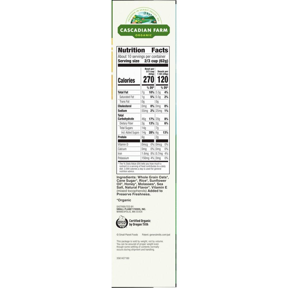 Cascadian Farm Organic Oats and Honey Granola Cereal, 22.4 Oz