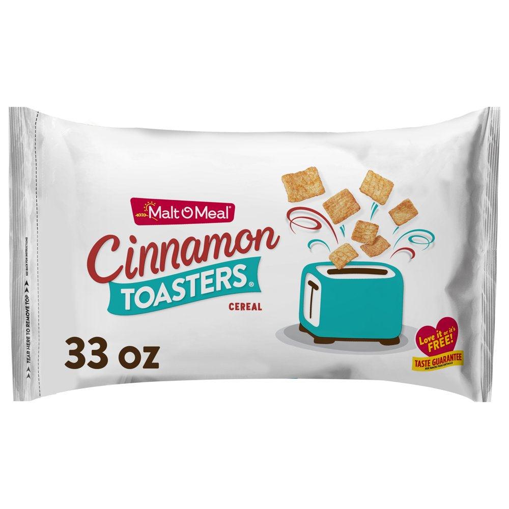 Cinnamon Toasters Breakfast Cereal, Cinnamon Cereal Squares, 33 Oz Resealable Cereal Bag