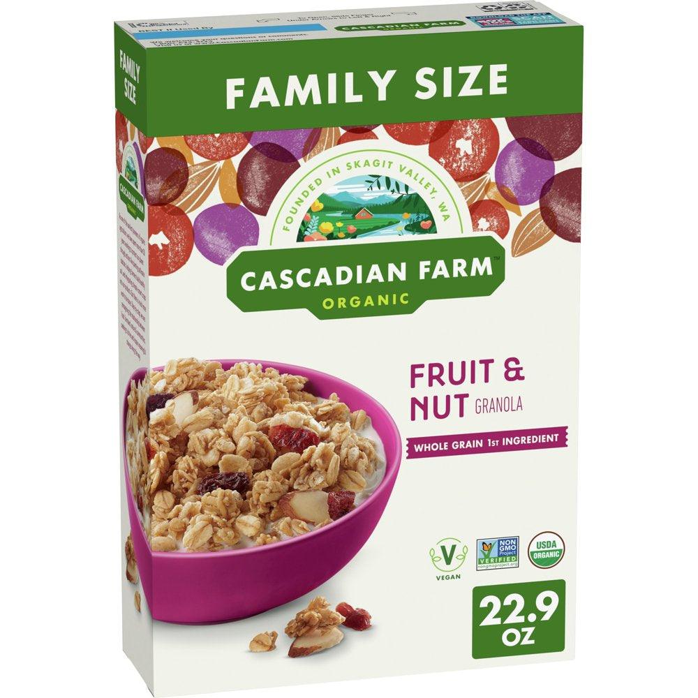 Cascadian Farm Organic Fruit and Nut Granola, Whole Grain Oats, 22.9 Oz