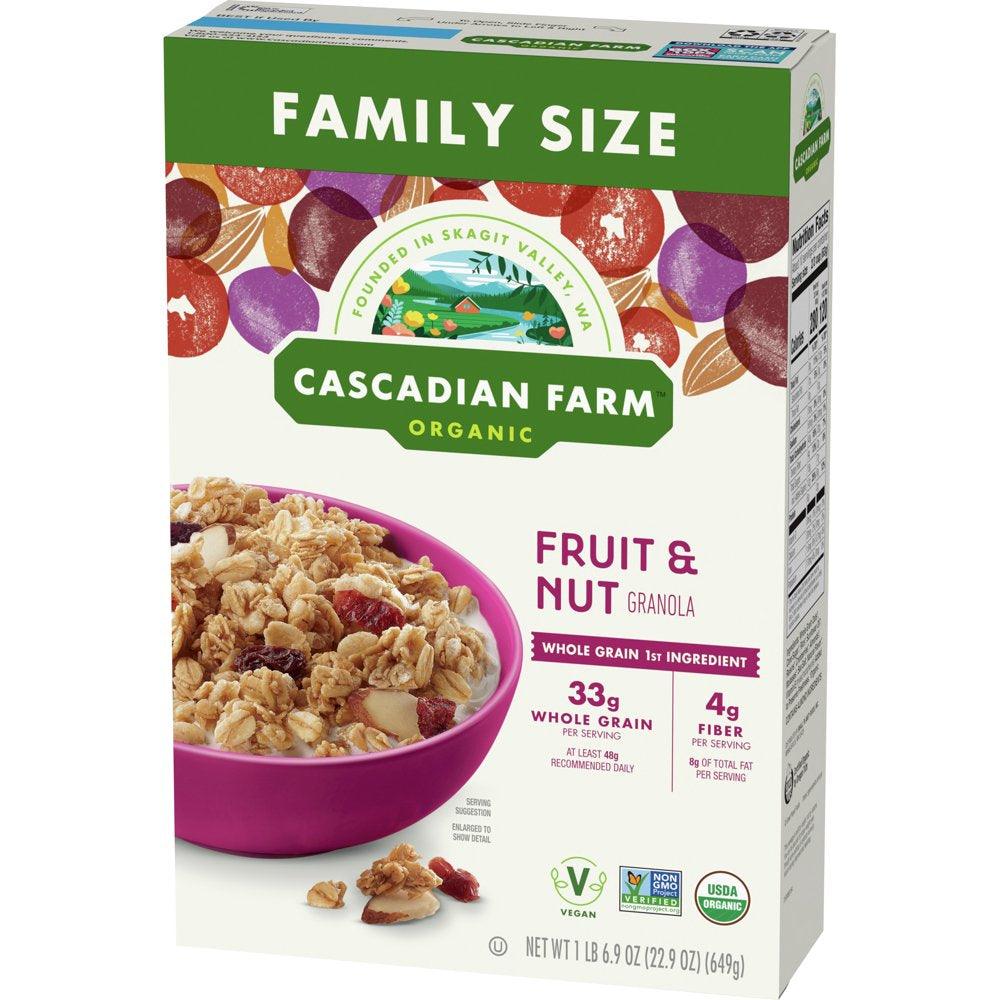 Cascadian Farm Organic Fruit and Nut Granola, Whole Grain Oats, 22.9 Oz