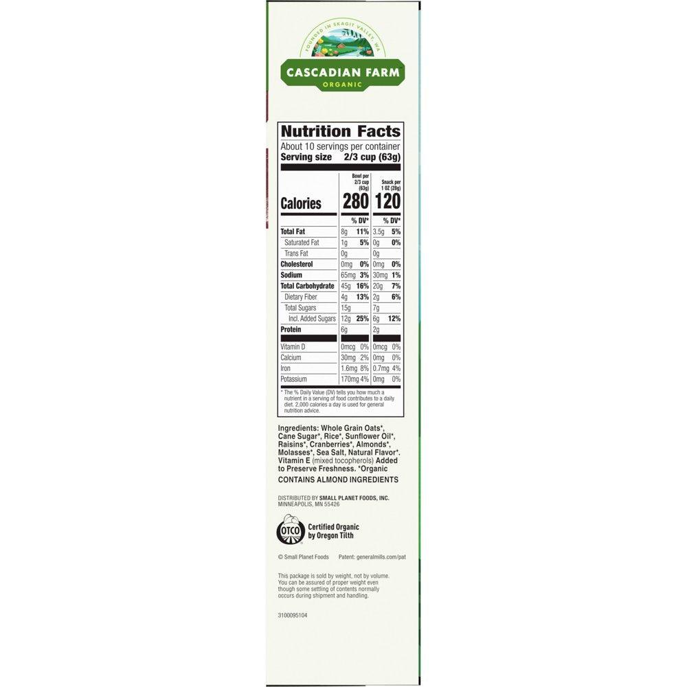 Cascadian Farm Organic Fruit and Nut Granola, Whole Grain Oats, 22.9 Oz