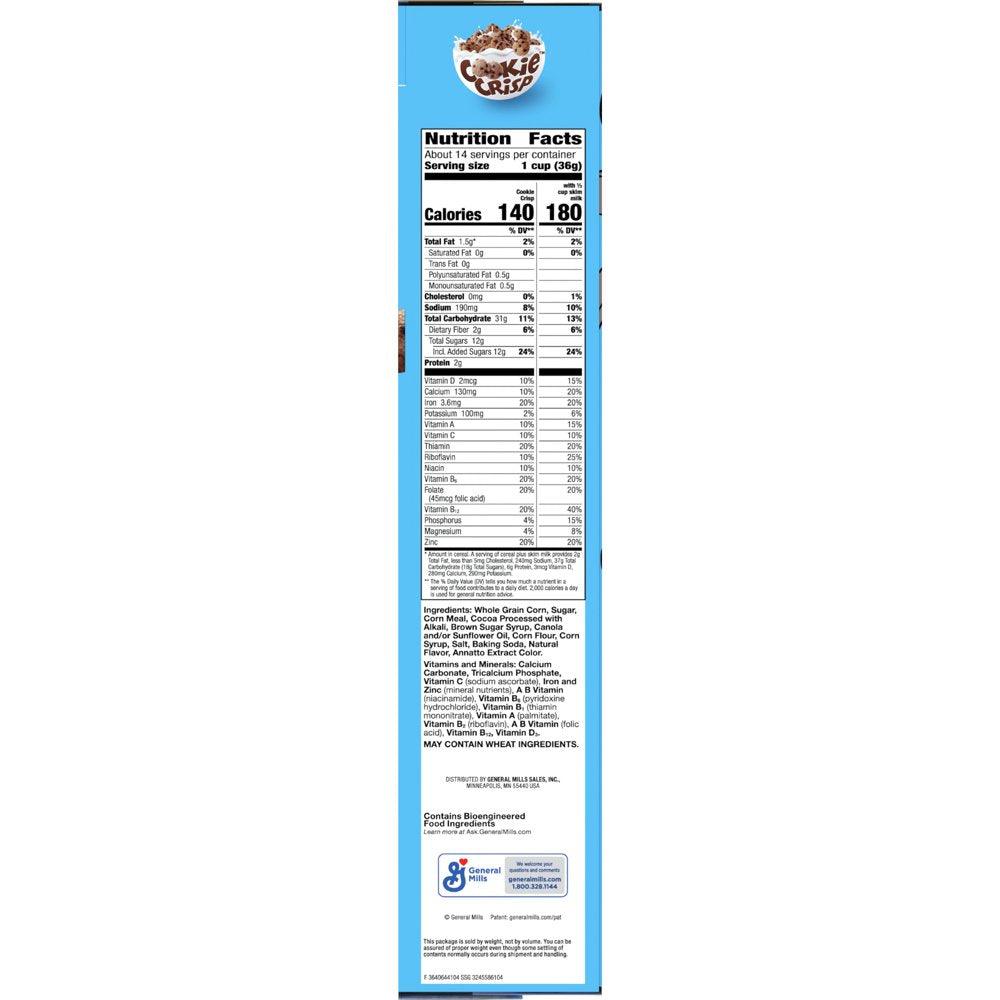 Cookie Crisp, Breakfast Cereal, Chocolate Chip Cookie Taste, 18.1 Oz