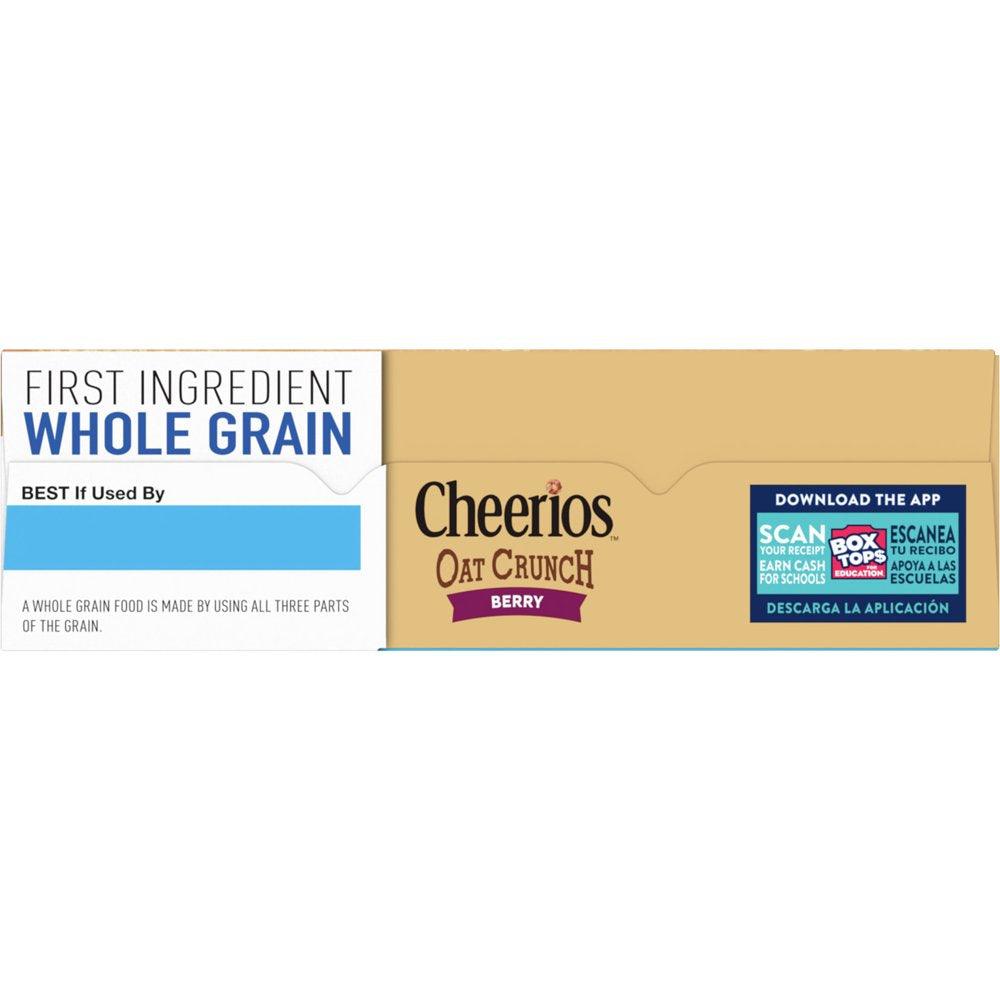 Cheerios Oat Crunch Berry Oat Breakfast Cereal, Family Size, 24 Oz