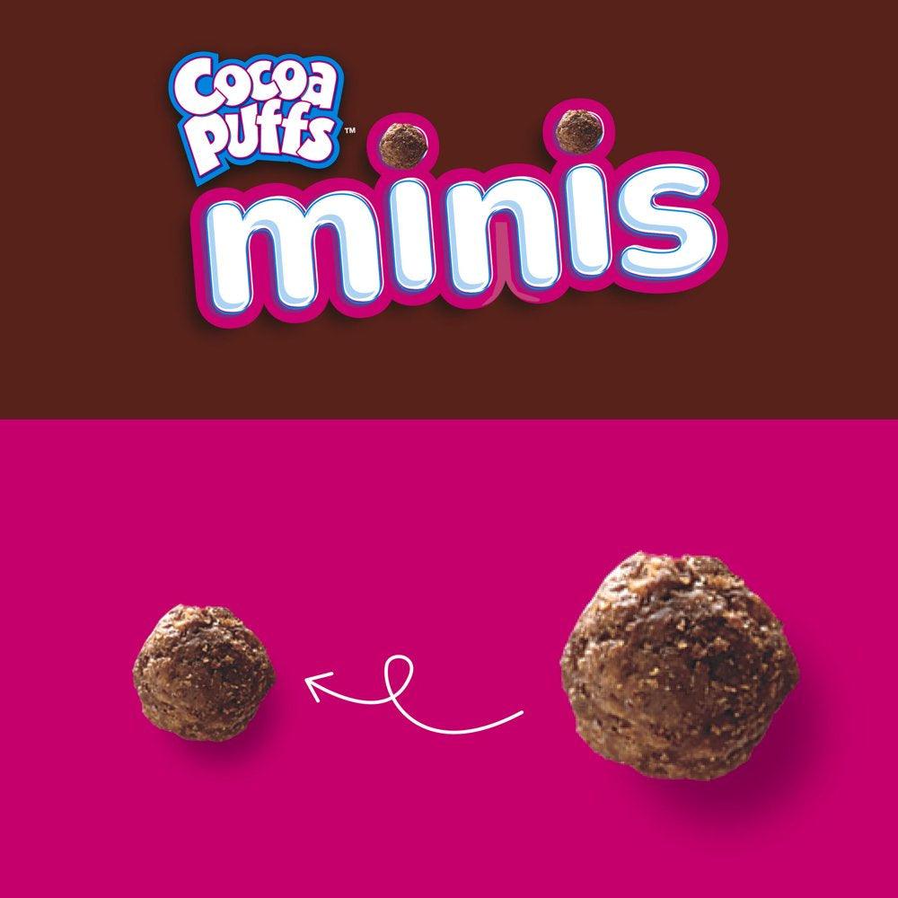 Cocoa Puffs Minis Chocolatey Breakfast Cereal, Made with Whole Grain, Family Size, 18.1 Oz