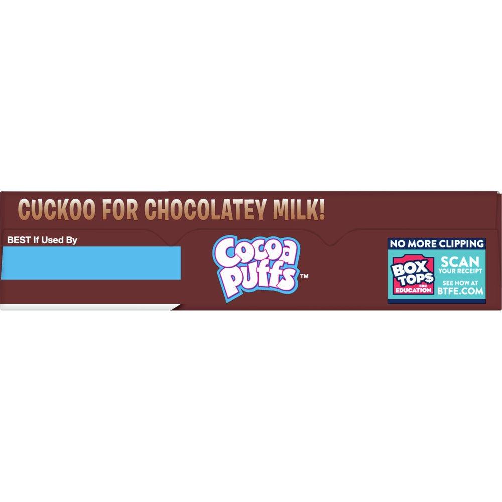 Cocoa Puffs, Chocolate Breakfast Cereal, Whole Grains, 10.4 Oz