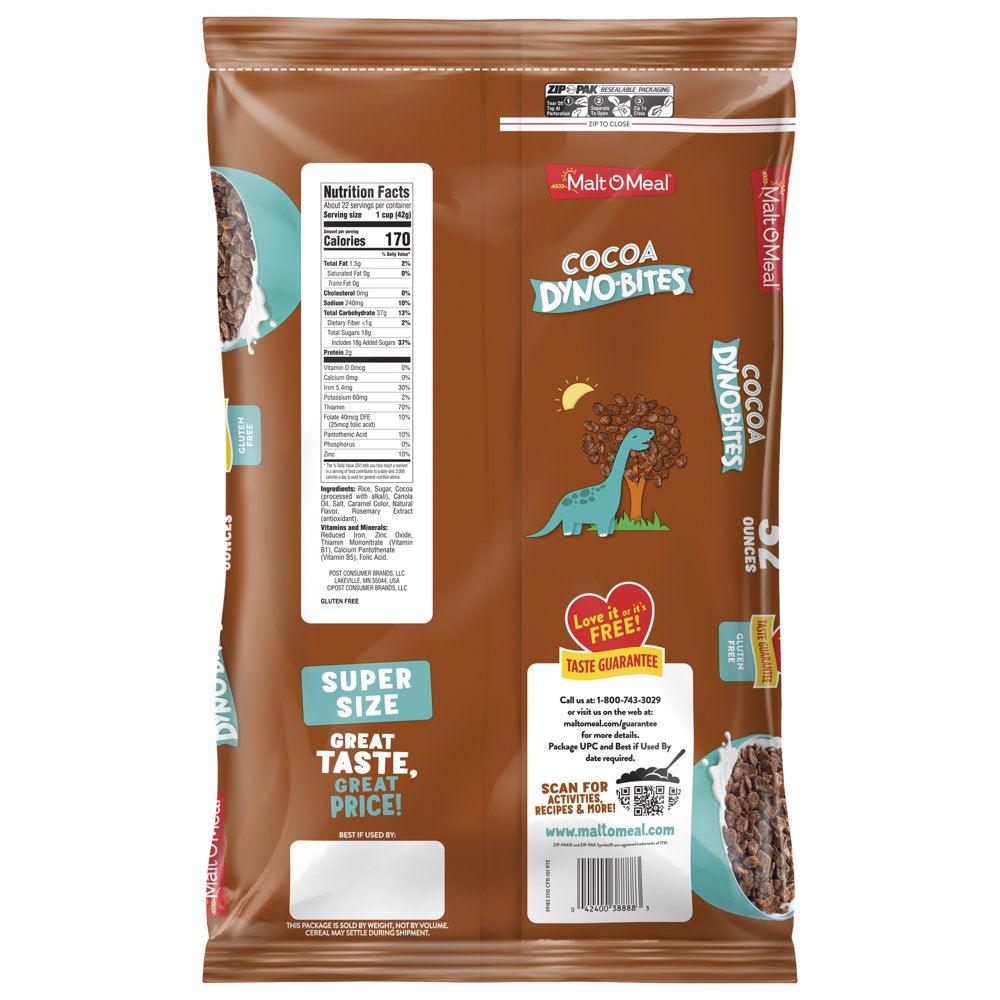 Cocoa Dyno Bites Gluten Free Breakfast Cereal, 32 Oz Resealable Cereal Bag