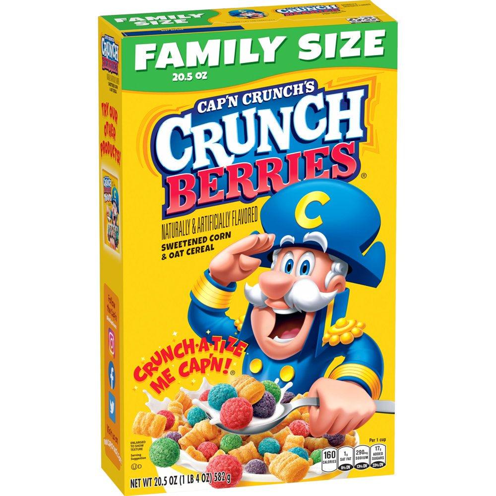 Cap&#039;N Crunch&#039;S Crunch Berries, Kids Cereal, 20.5 Oz Box