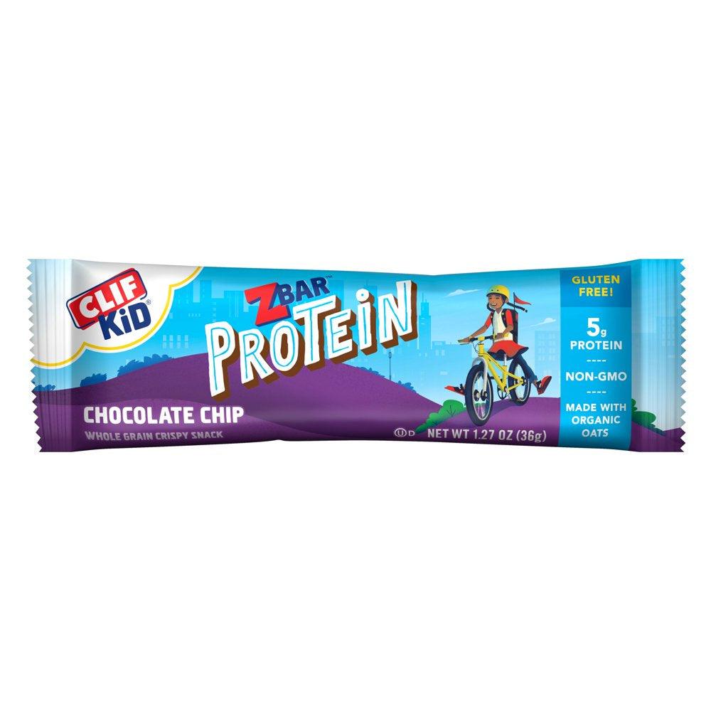 Clif Kid Zbar Protein Granola Bars, Gluten Free, Chocolate Chip, 10 Ct, 1.27 Oz