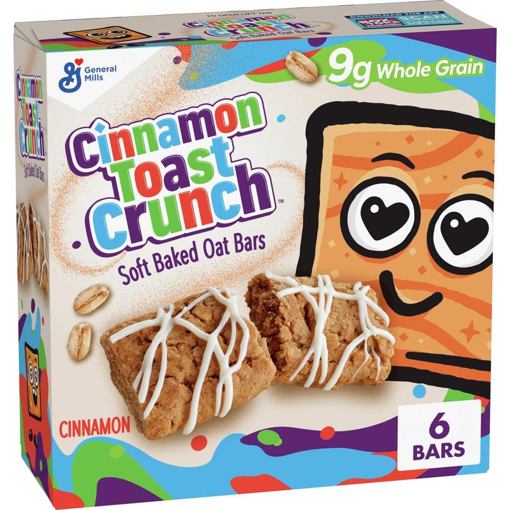 Cinnamon Toast Crunch Soft Baked Oat Bars, Chewy Snack Bars, 6 Ct