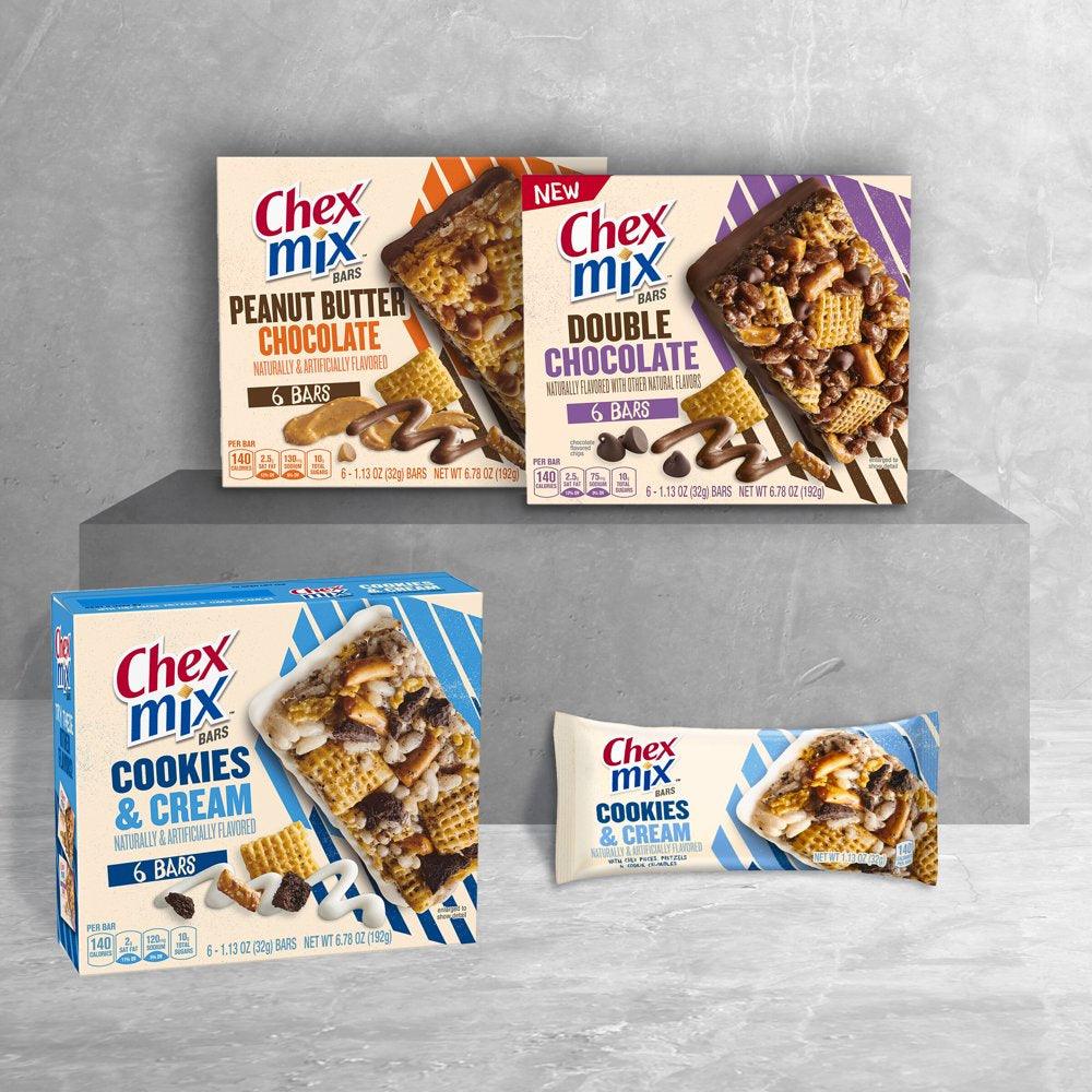 Chex Mix Treat Bars, Double Chocolate, Snack Bars, 12 Ct