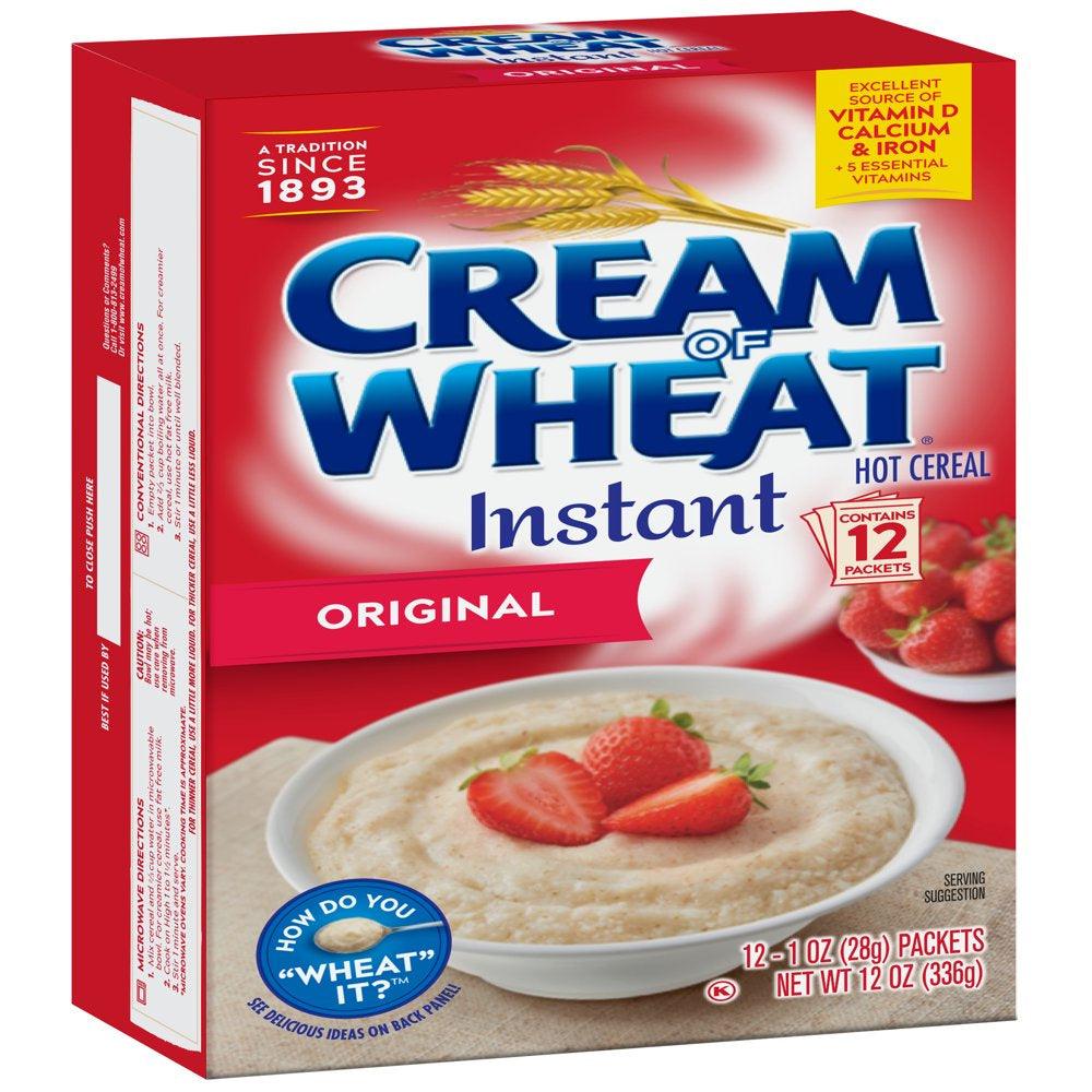 Cream of Wheat Instant Hot Breakfast Cereal, 1 Oz, 12 Count