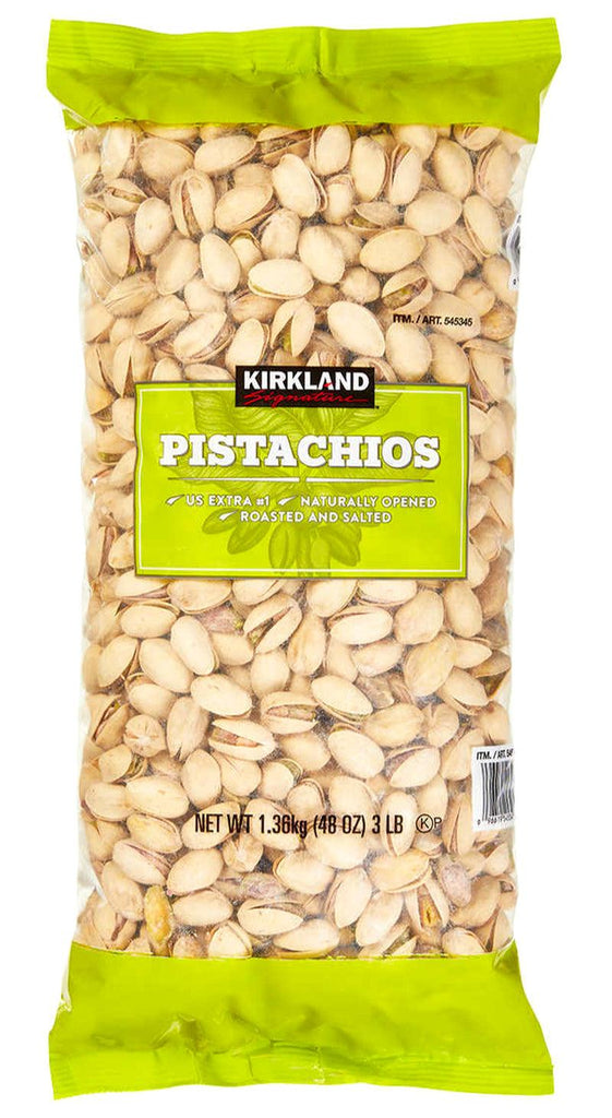 2 X Kirkland Signature In-Shell Pistachios 3 Lbs *48 Oz Roasted &amp; Salted so GOOD